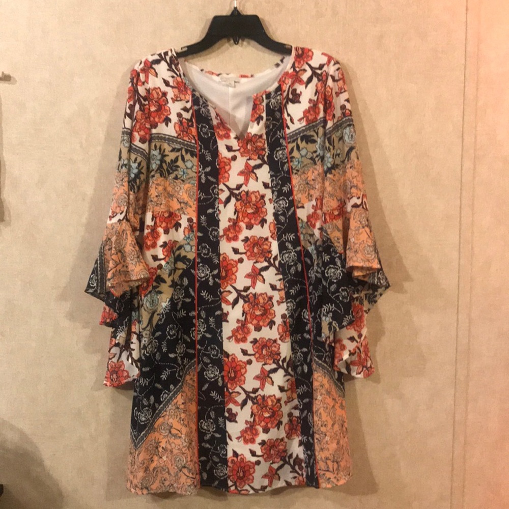 Multi color floral dress.